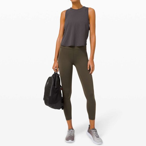 NWT Lululemon Wunder Train High-Rise Tight 25" - Dark Olive - Picture 3 of 5